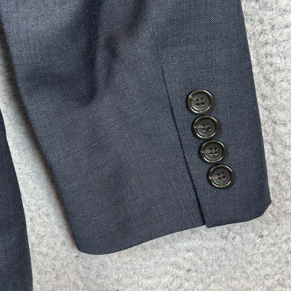 J Crew Ludlow Blazer Men 40L Charcoal Grey Italian Wool Tollegno 1900 Sport Coat